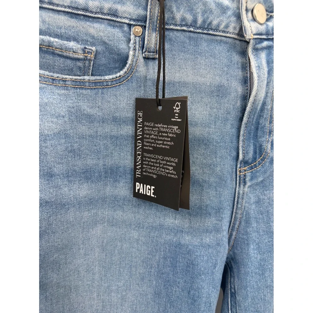 Paige Verdugo Ankle Mid Rise Ultra Skinny Jeans Blue Transcend Vintage Size 34